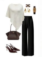 ⁦وشاح نسائي ذو لون أحادي⁩ - الصورة ⁦4⁩