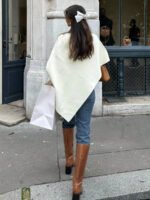 ⁦وشاح نسائي ذو لون أحادي⁩ - الصورة ⁦5⁩