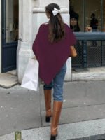 ⁦وشاح نسائي ذو لون أحادي⁩ - الصورة ⁦22⁩