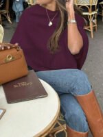 ⁦وشاح نسائي ذو لون أحادي⁩ - الصورة ⁦23⁩