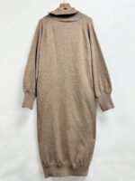 ⁦فستان نسائي طويل الأكمام بياقة عالية مع حزام الخصر⁩ - الصورة ⁦7⁩