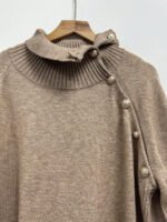 ⁦فستان نسائي طويل الأكمام بياقة عالية مع حزام الخصر⁩ - الصورة ⁦8⁩