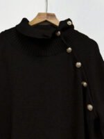 ⁦فستان نسائي طويل الأكمام بياقة عالية مع حزام الخصر⁩ - الصورة ⁦17⁩