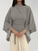 ⁦بلوزة كاجوال أنيقة أكمام واسعة وخصر مشدود⁩ - الصورة ⁦8⁩