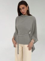 ⁦بلوزة كاجوال أنيقة أكمام واسعة وخصر مشدود⁩ - الصورة ⁦10⁩