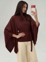 ⁦بلوزة كاجوال أنيقة أكمام واسعة وخصر مشدود⁩ - الصورة ⁦23⁩