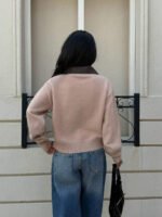 ⁦جاكت ذو ياقة جلد⁩ - الصورة ⁦3⁩