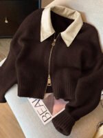 ⁦جاكت ذو ياقة جلد⁩ - الصورة ⁦11⁩