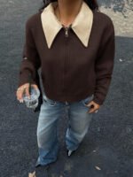 ⁦جاكت ذو ياقة جلد⁩ - الصورة ⁦14⁩