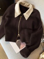 ⁦جاكت ذو ياقة جلد⁩ - الصورة ⁦19⁩