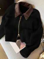 ⁦جاكت ذو ياقة جلد⁩ - الصورة ⁦28⁩