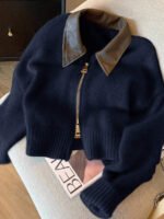 ⁦جاكت ذو ياقة جلد⁩ - الصورة ⁦29⁩