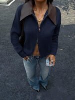 ⁦جاكت ذو ياقة جلد⁩ - الصورة ⁦34⁩