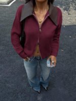 ⁦جاكت ذو ياقة جلد⁩ - الصورة ⁦43⁩