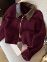 ⁦جاكت ذو ياقة جلد⁩ - الصورة ⁦46⁩