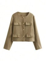 ⁦معطف نسائي كلاسيك بجيوب⁩ - الصورة ⁦5⁩