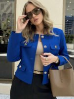 ⁦معطف نسائي كلاسيك بجيوب⁩ - الصورة ⁦45⁩