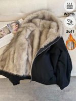 ⁦معطف مبطن أنيق من الفرو الصناعي⁩ - الصورة ⁦2⁩