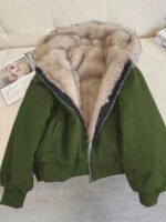 ⁦معطف مبطن أنيق من الفرو الصناعي⁩ - الصورة ⁦25⁩