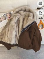 ⁦معطف مبطن أنيق من الفرو الصناعي⁩ - الصورة ⁦30⁩