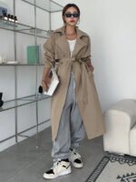 ⁦معطف ترنش ذو أكمام طويلة⁩ - الصورة ⁦2⁩