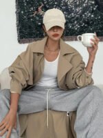 ⁦معطف ترنش ذو أكمام طويلة⁩ - الصورة ⁦7⁩