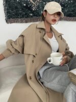 ⁦معطف ترنش ذو أكمام طويلة⁩ - الصورة ⁦8⁩