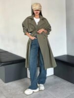 ⁦معطف ترنش ذو أكمام طويلة⁩ - الصورة ⁦20⁩