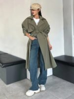 ⁦معطف ترنش ذو أكمام طويلة⁩ - الصورة ⁦21⁩