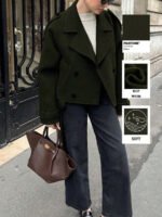 ⁦معطف قصير بأكتاف واسعة⁩ - الصورة ⁦16⁩