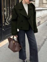 ⁦معطف قصير بأكتاف واسعة⁩ - الصورة ⁦20⁩