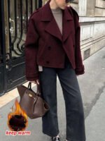 ⁦معطف قصير بأكتاف واسعة⁩ - الصورة ⁦40⁩