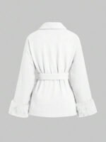 ⁦معطف طويل الأكمام بفرو صطناعي⁩ - الصورة ⁦22⁩