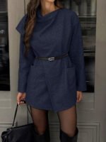 ⁦معطف صوفي بسيط مع ياقة وجيوب⁩ - الصورة ⁦20⁩