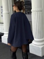 ⁦معطف صوفي بسيط مع ياقة وجيوب⁩ - الصورة ⁦22⁩