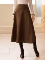 ⁦تنورة طويلة أنيقة من الجلد المدبوغ⁩ - الصورة ⁦6⁩