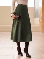 ⁦تنورة طويلة أنيقة من الجلد المدبوغ⁩ - الصورة ⁦13⁩