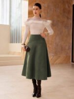 ⁦تنورة طويلة أنيقة من الجلد المدبوغ⁩ - الصورة ⁦15⁩