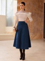 ⁦تنورة طويلة أنيقة من الجلد المدبوغ⁩ - الصورة ⁦30⁩