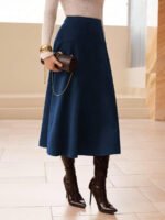 ⁦تنورة طويلة أنيقة من الجلد المدبوغ⁩ - الصورة ⁦32⁩