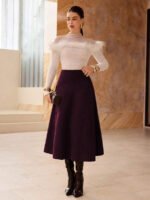 ⁦تنورة طويلة أنيقة من الجلد المدبوغ⁩ - الصورة ⁦38⁩