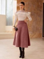 ⁦تنورة طويلة أنيقة من الجلد المدبوغ⁩ - الصورة ⁦56⁩