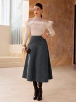 ⁦تنورة طويلة أنيقة من الجلد المدبوغ⁩ - الصورة ⁦61⁩