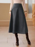 ⁦تنورة طويلة أنيقة من الجلد المدبوغ⁩ - الصورة ⁦63⁩