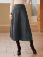 ⁦تنورة طويلة أنيقة من الجلد المدبوغ⁩ - الصورة ⁦64⁩