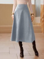 ⁦تنورة طويلة أنيقة من الجلد المدبوغ⁩ - الصورة ⁦70⁩