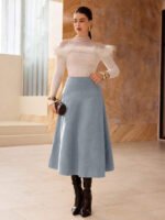 ⁦تنورة طويلة أنيقة من الجلد المدبوغ⁩ - الصورة ⁦71⁩