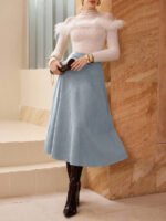 ⁦تنورة طويلة أنيقة من الجلد المدبوغ⁩ - الصورة ⁦73⁩