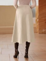 ⁦تنورة طويلة أنيقة من الجلد المدبوغ⁩ - الصورة ⁦75⁩