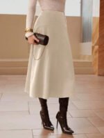 ⁦تنورة طويلة أنيقة من الجلد المدبوغ⁩ - الصورة ⁦76⁩